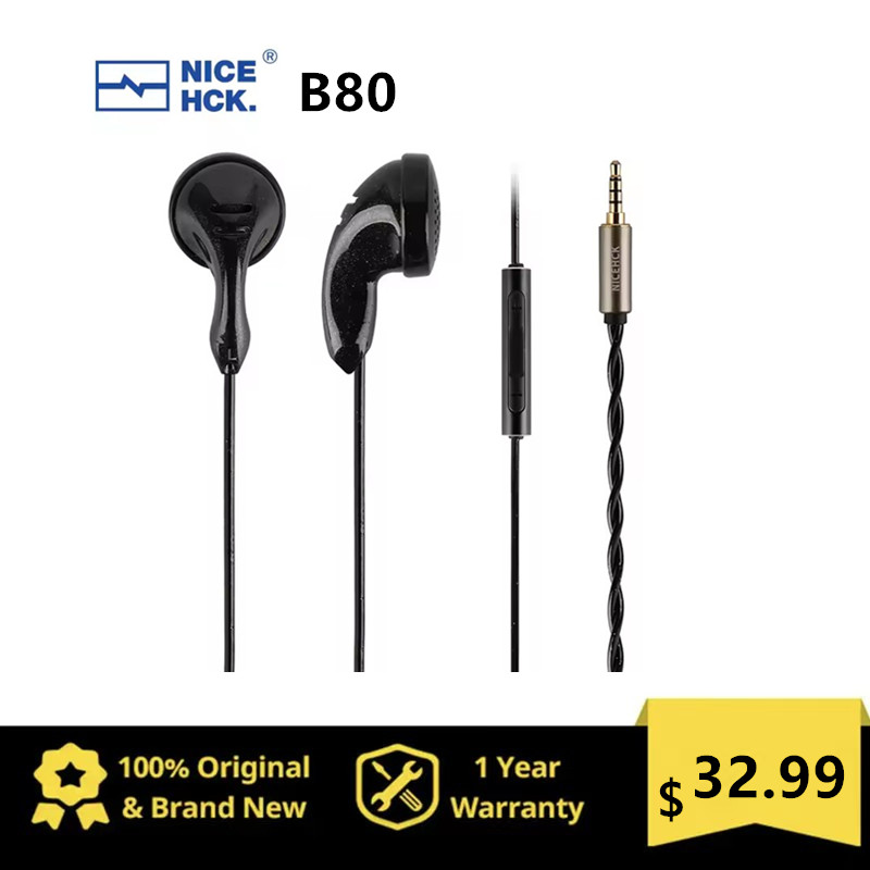 Earplug Set Foam - NICEHCK B80 Flat-Head Earbud 14.8mm PU