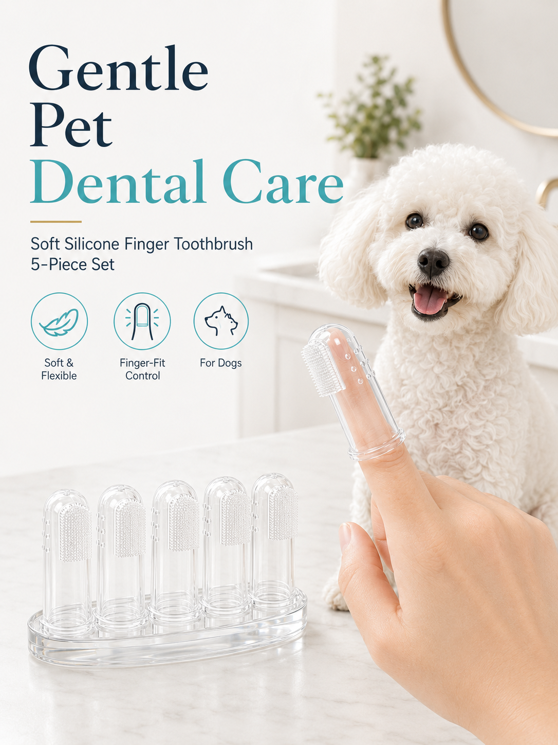 Travel Accessories Dog - 5pcs Silicone Pet Finger Brush for