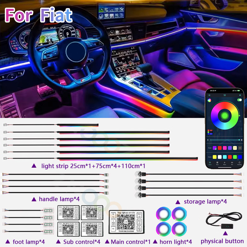 Travel Accessories Dog - RGB 22in1 Car Interior Acrylic Car