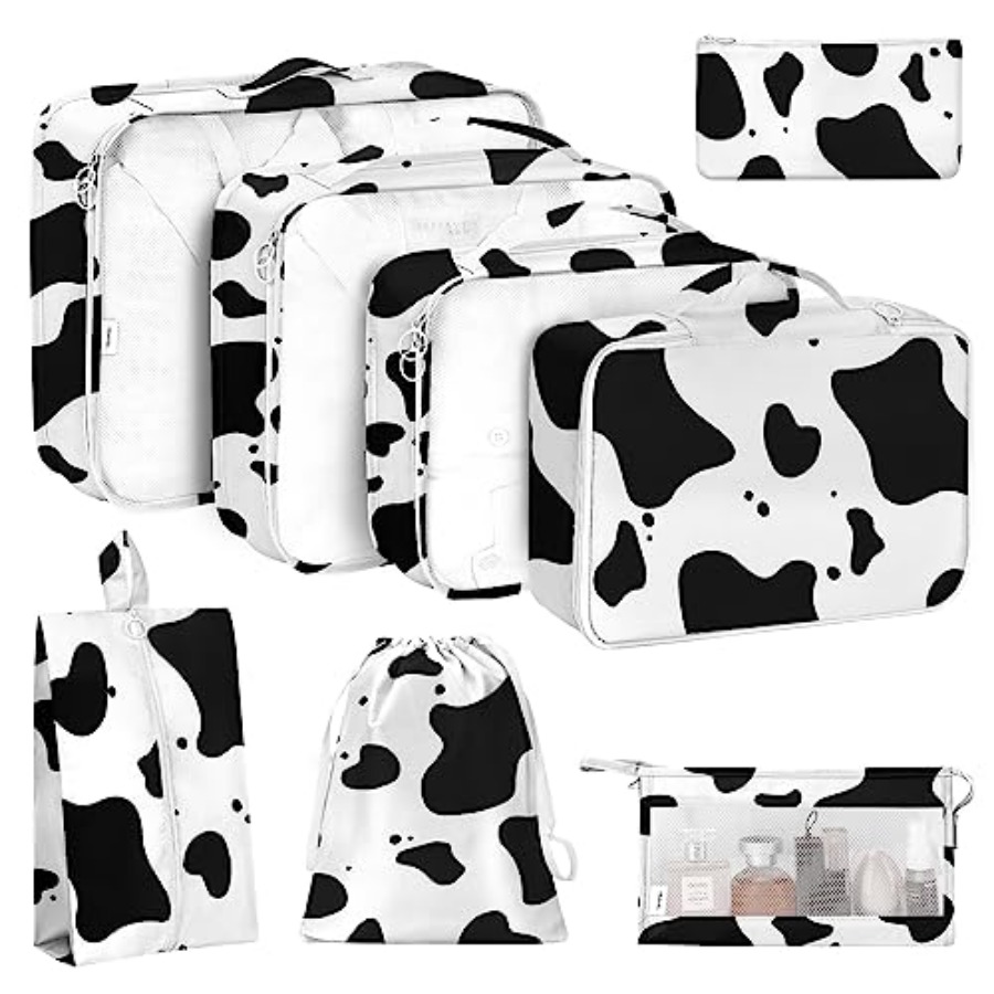 Travel Accessories Set - 8 Set Packing Cubes for Travel,