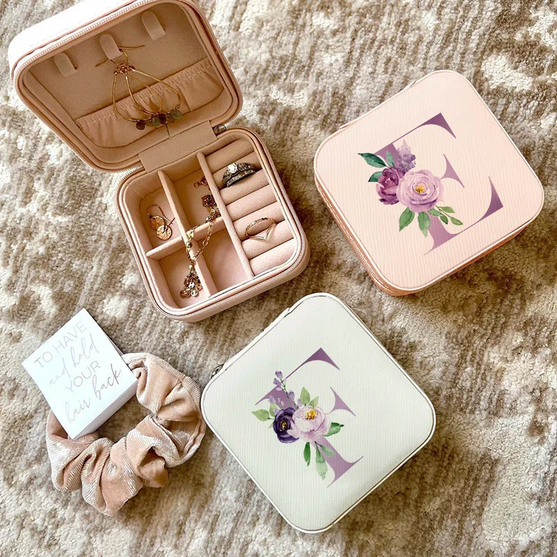Purple Letters Jewelry Box Wed - Travel Jewellery & Accessories Organiser avaliação e preço