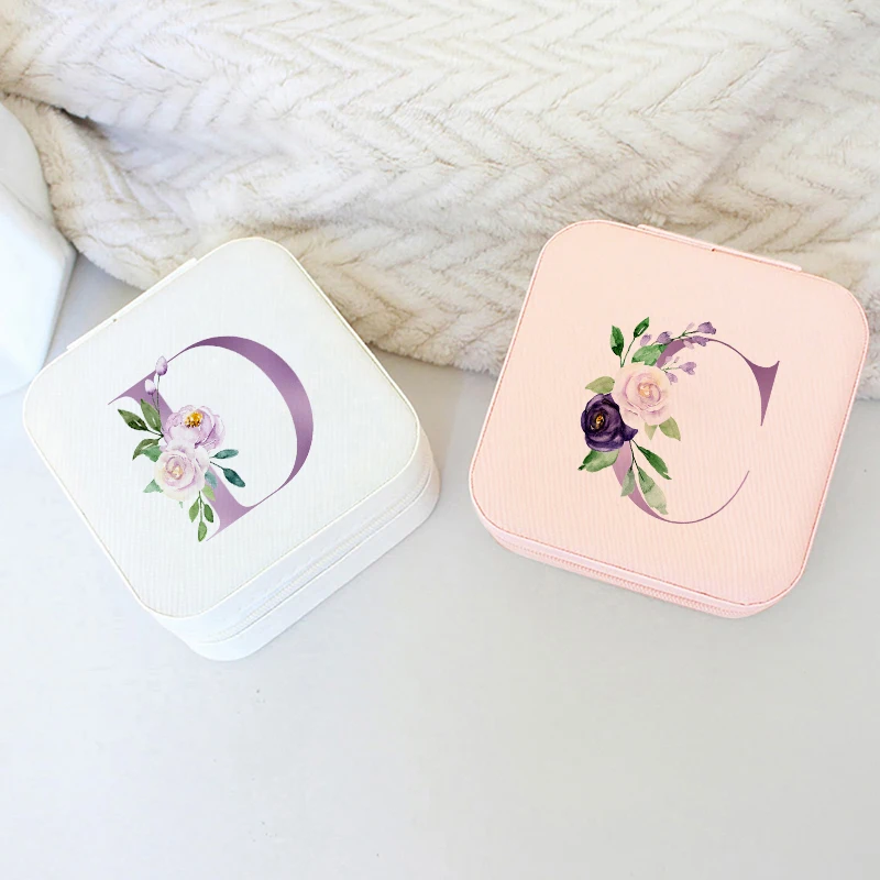 Purple Letters Jewelry Box Wed - Travel Jewellery & Accessories Organiser avaliação e preço