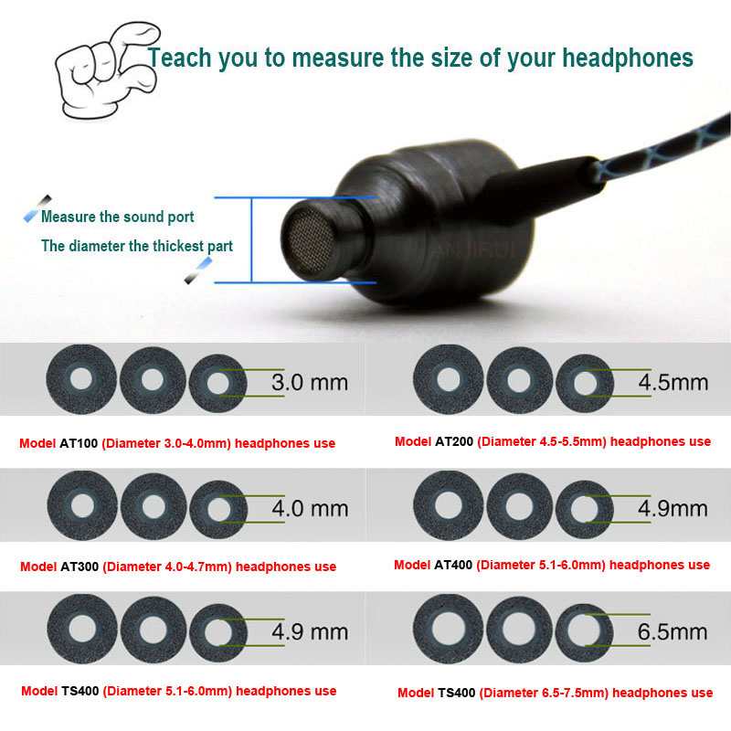 1Pair ANJIRUI TS400 6.5mm (L M - Earplug Set Foam avaliação e preço