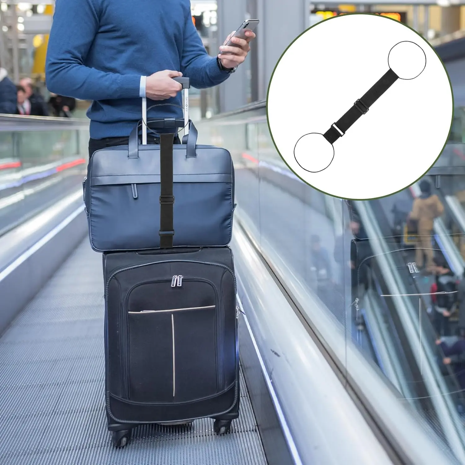 1 Pack Black Luggage Straps fo - Travel Accessories Luggage Straps avaliação e preço