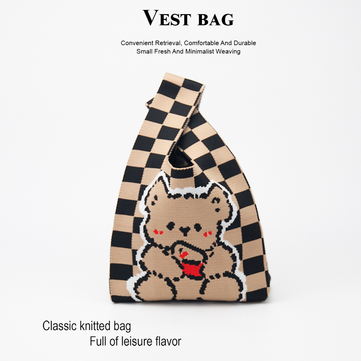 Cute Knitted Handbag for Girls - Travel Accessories 2022 avaliação e preço