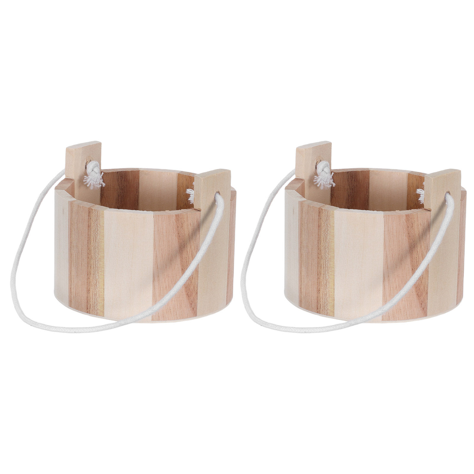 2Pcs 4 Inch Mini Wooden Sauna  - Travel Accessories Set avaliação e preço