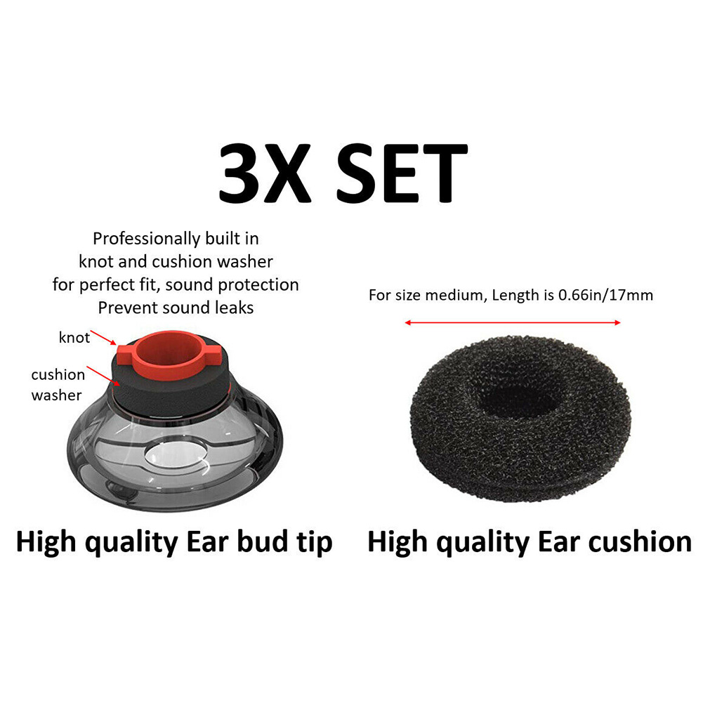 6pcs Replacement Memory Foam E - Earplug Set Foam avaliação e preço