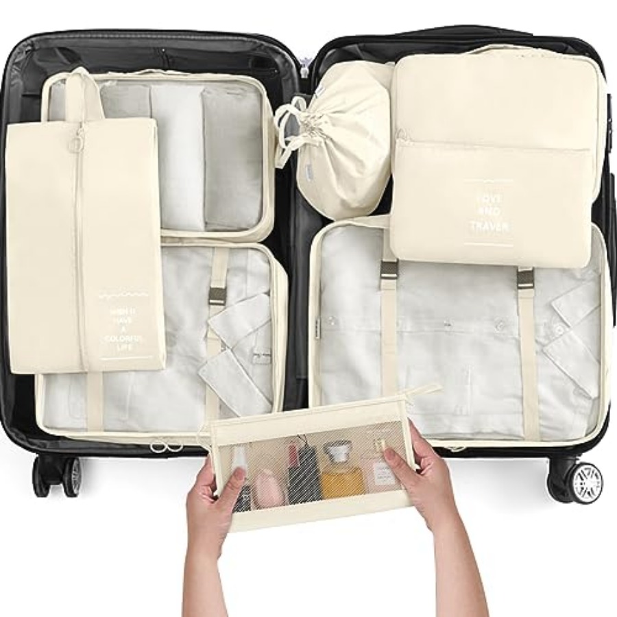 8 Set Packing Cubes for Travel - Travel Accessories Set avaliação e preço