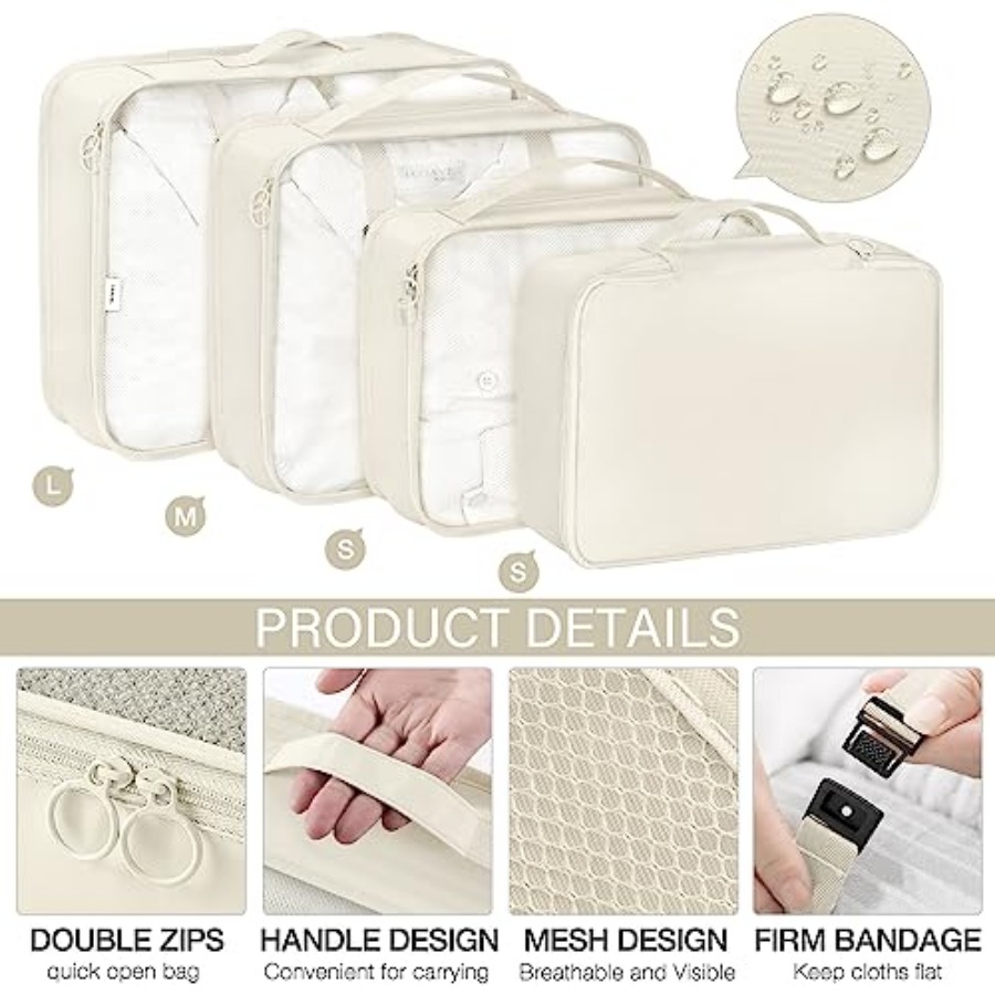 8 Set Packing Cubes for Travel - Travel Accessories Set avaliação e preço