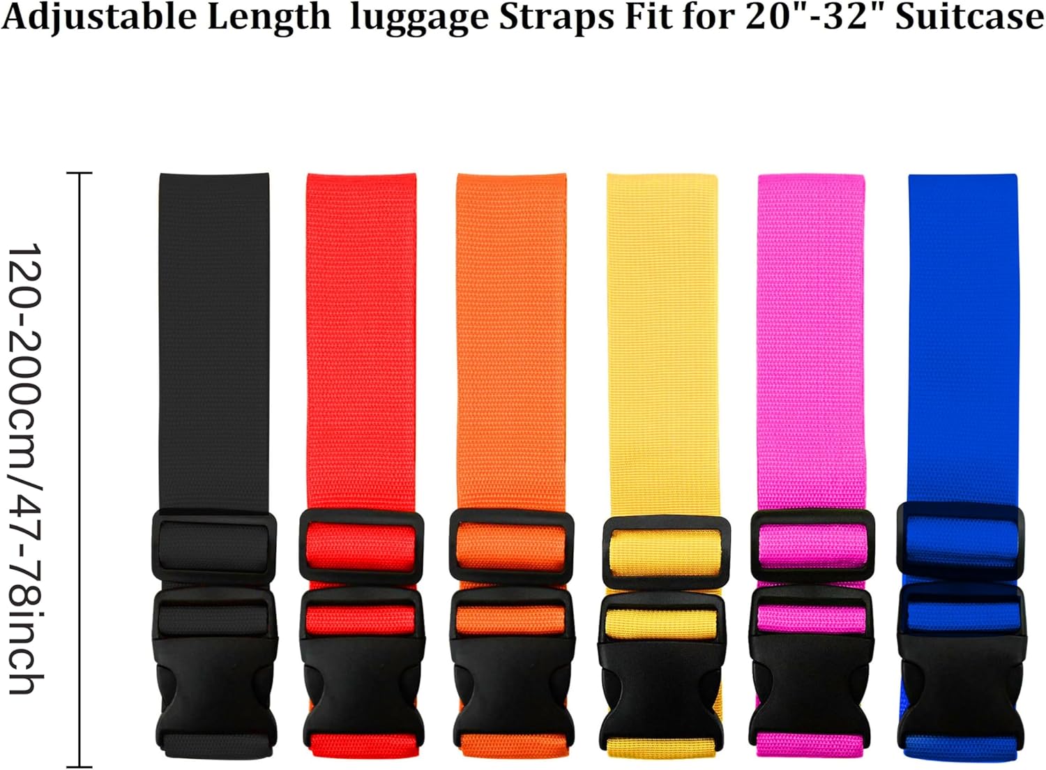 2 Pack Adjustable Luggage Stra - Travel Accessories Luggage Straps avaliação e preço