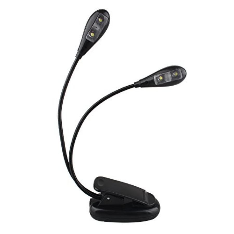 Protable Dual Head Music Stand - Book Light Flexible avaliação e preço