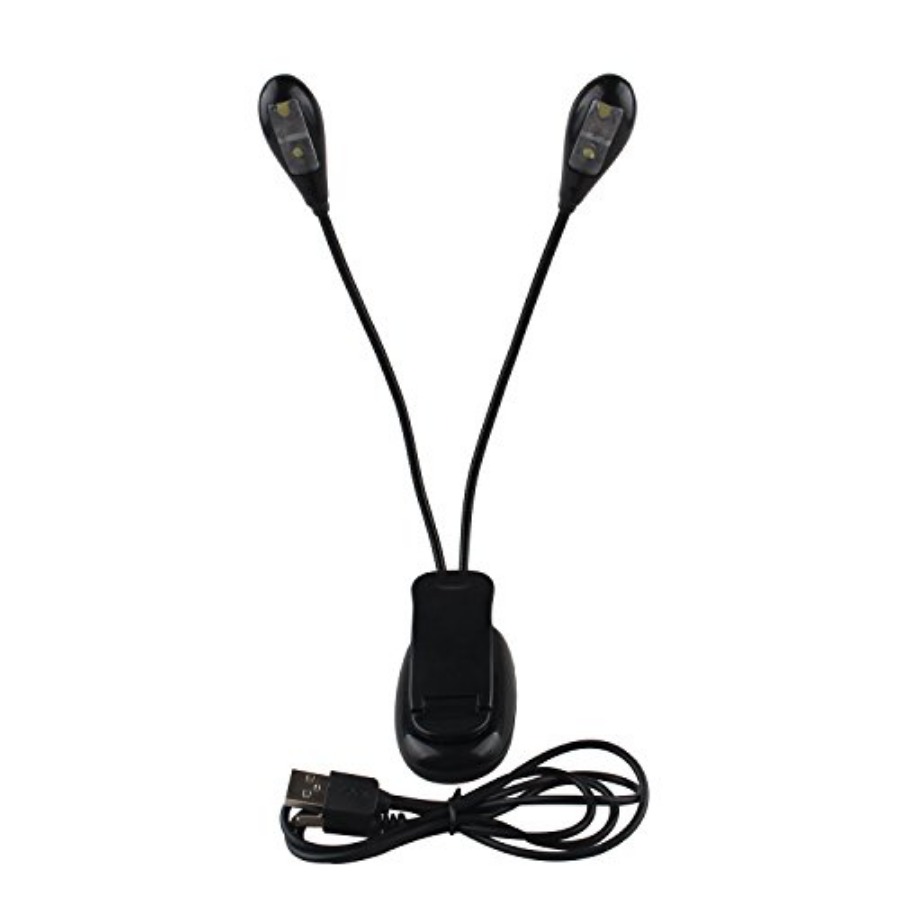 Protable Dual Head Music Stand - Book Light Flexible avaliação e preço