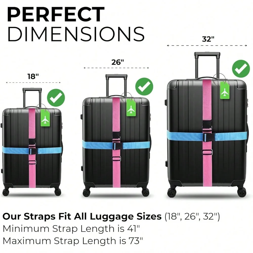 Luggage Strap Set with Luggage - Travel Accessories Luggage Straps avaliação e preço