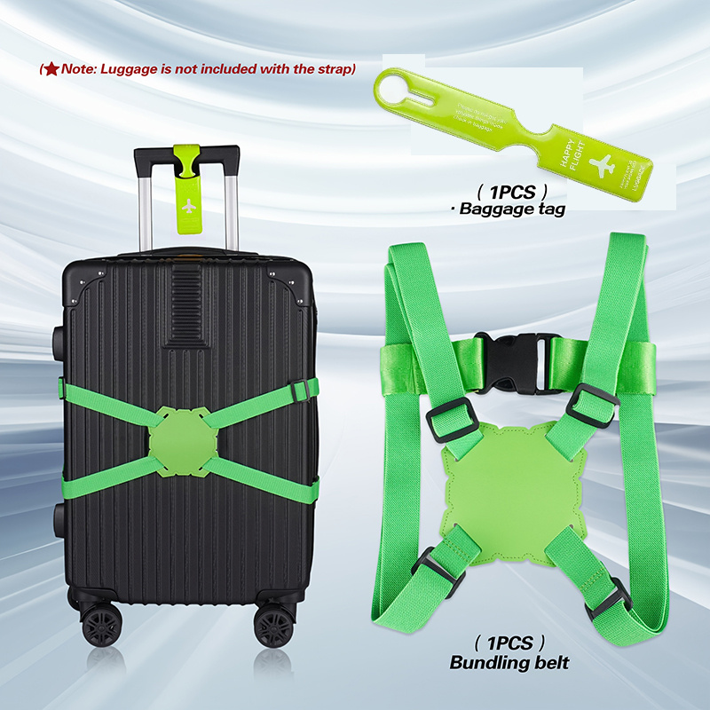 2-Piece Luggage Strap Set + Lu - Travel Accessories Luggage Straps avaliação e preço