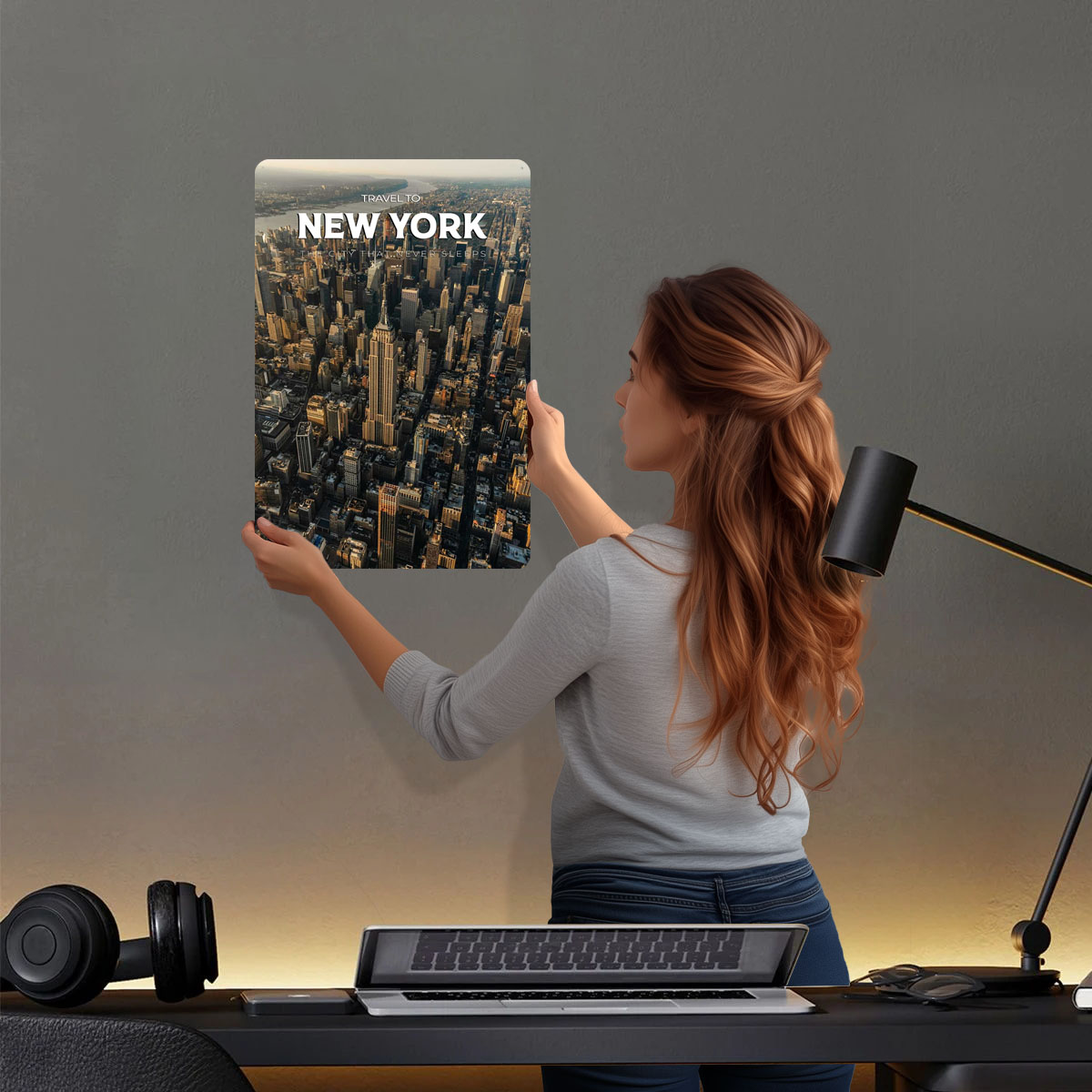 New York Travel Print Metal Si - Travel Accessories New York avaliação e preço