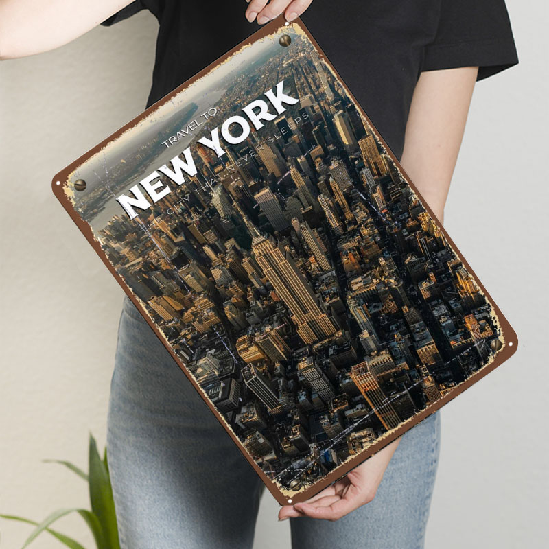 New York Travel Print Metal Si - Travel Accessories New York avaliação e preço
