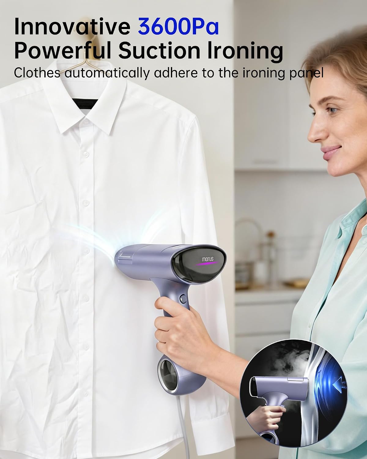 3600Pa Suction Handheld Clothe - Portable Steamer Clothes avaliação e preço