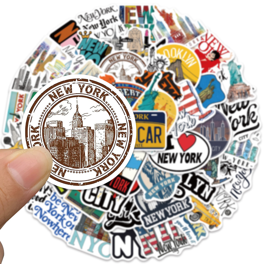 10/30/50PCS Cartoon New York C - Travel Accessories New York avaliação e preço
