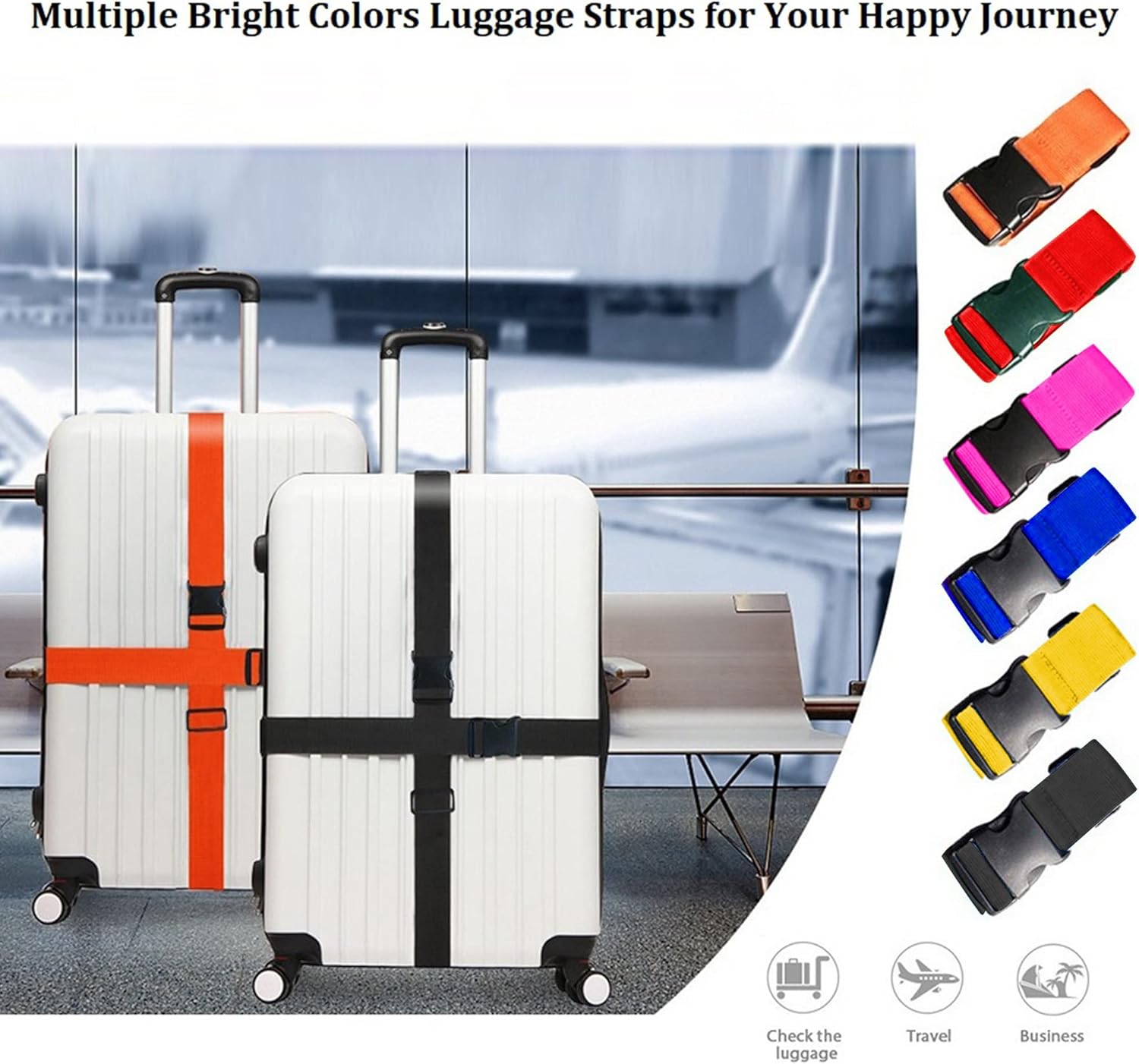 Bright Color Adjustable Luggag - Travel Accessories Luggage Straps avaliação e preço