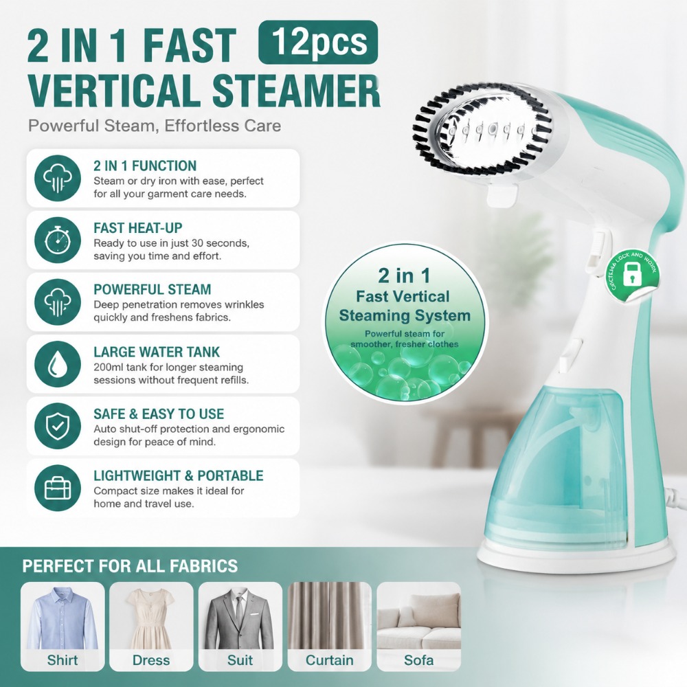 1500W Handheld Garment Steamer - Portable Steamer Clothes avaliação e preço