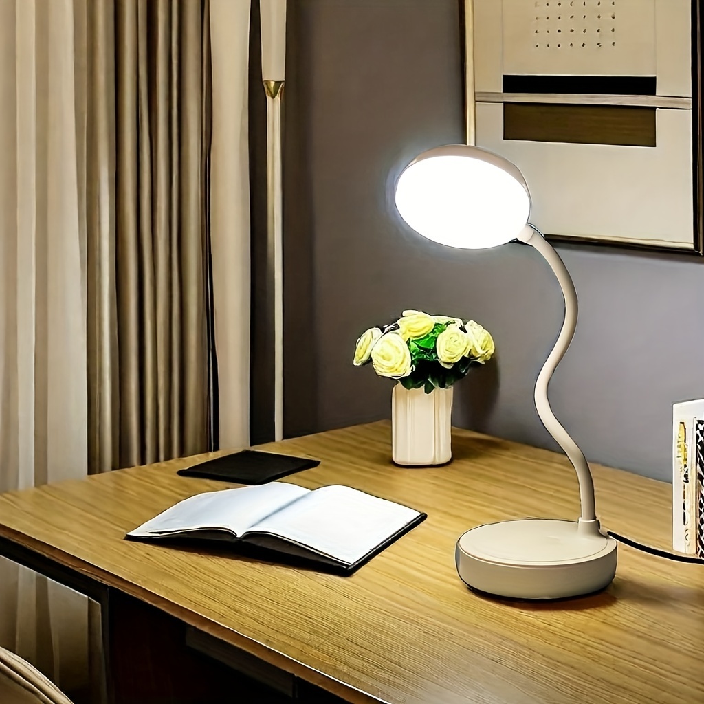 LED Desk Lamp With USB Chargin - Book Light Flexible avaliação e preço