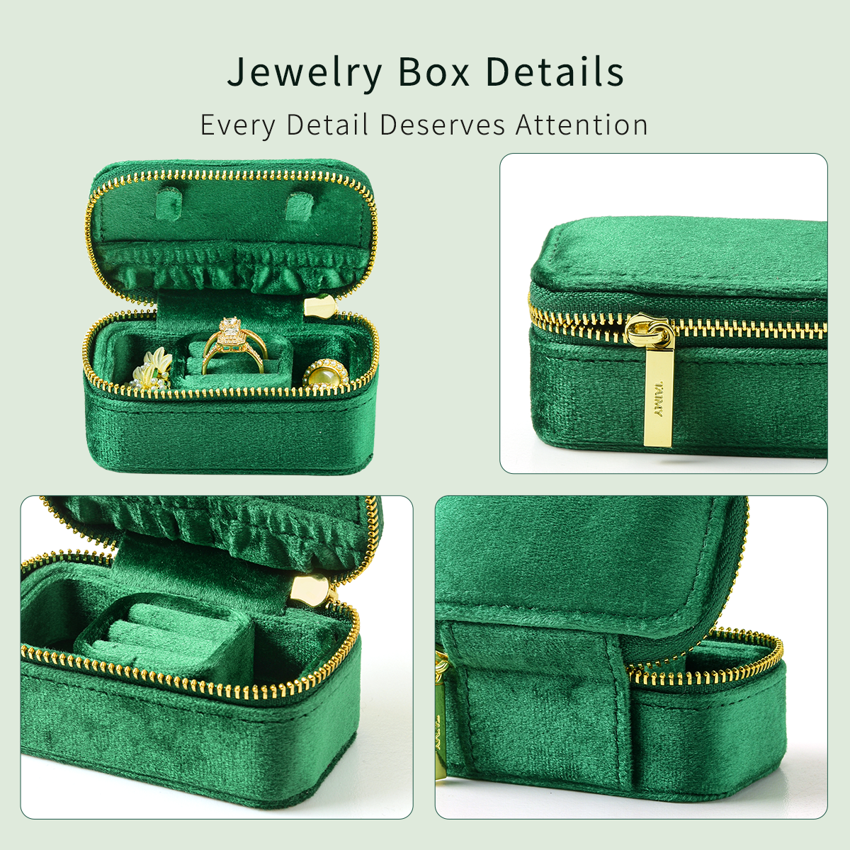 TAIMY Mini Velvet Jewelry Box  - Travel Jewellery & Accessories Organiser avaliação e preço
