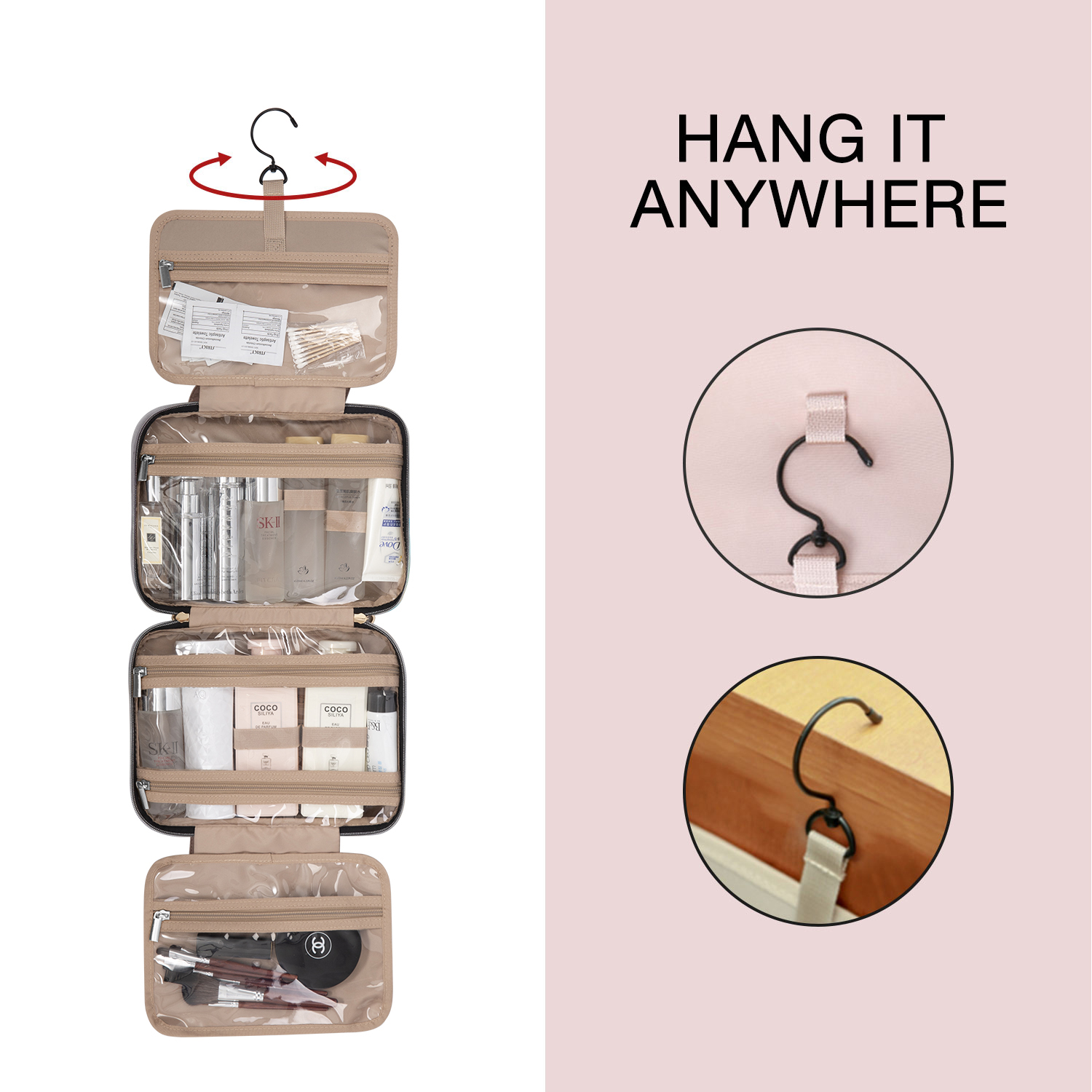 BAGSMART Toiletry Bag Cosmetic - Travel Accessories Bag avaliação e preço