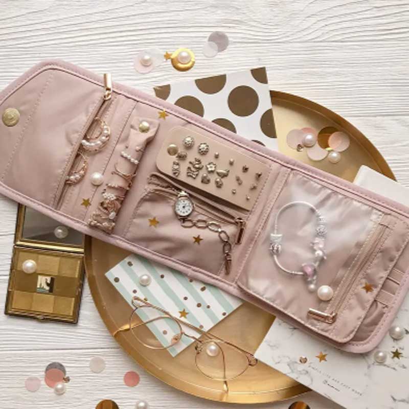 Foldable Jewellery Roll Conven - Travel Jewellery & Accessories Organiser avaliação e preço