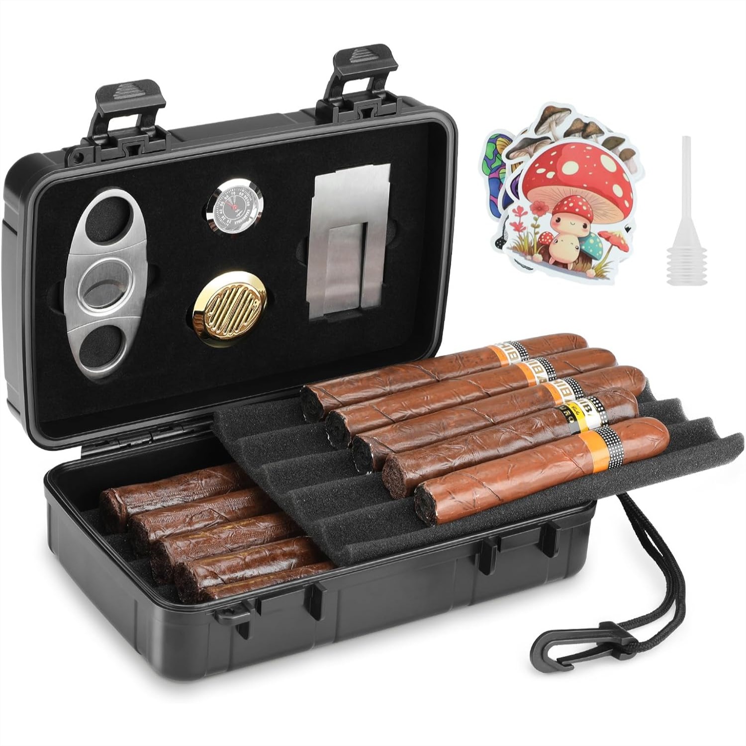 Portable Cigar Humidor Holds 1 - Travel Accessories Set avaliação e preço