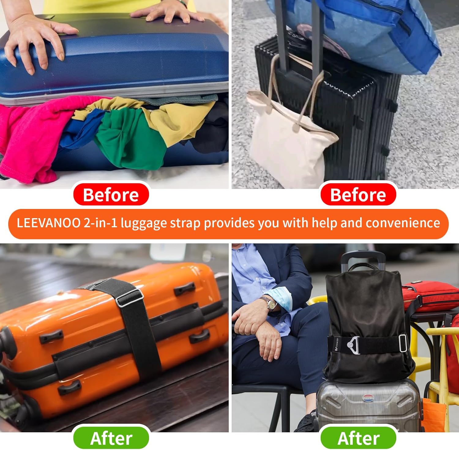 Luggage Strap for Suitcases 2- - Travel Accessories Luggage Straps avaliação e preço