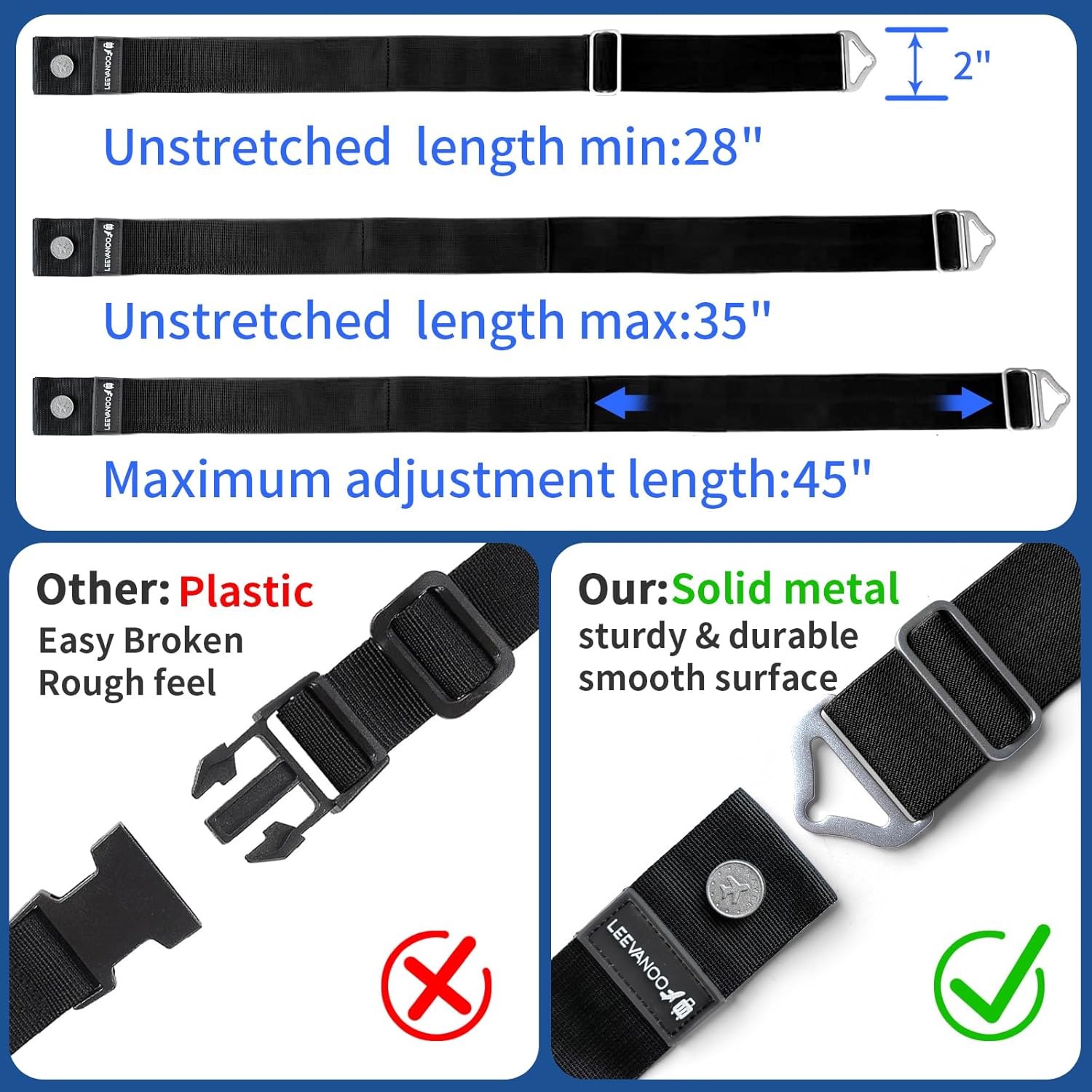 Luggage Strap for Suitcases 2- - Travel Accessories Luggage Straps avaliação e preço