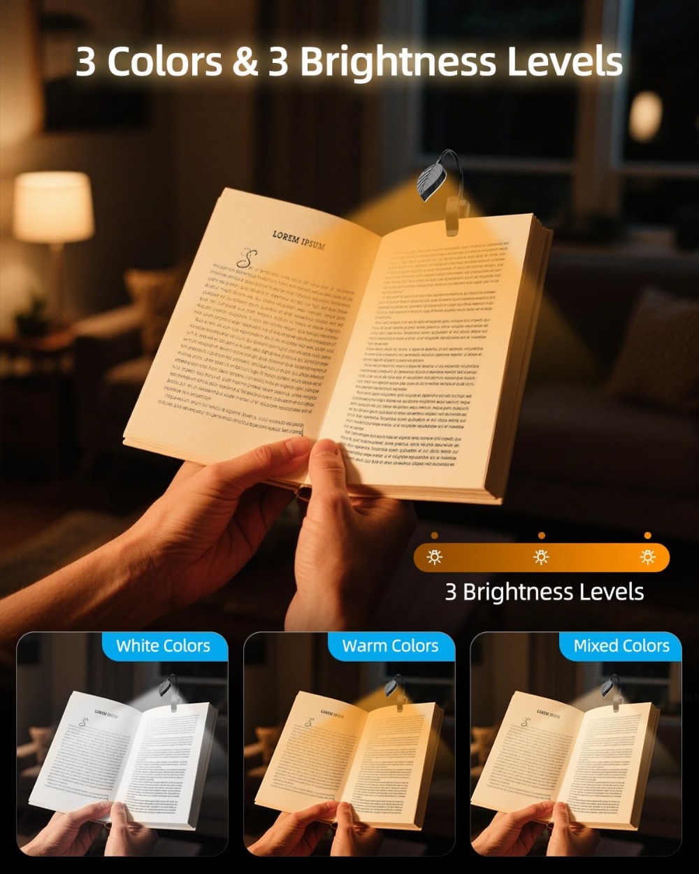 Rechargeable Book Light for Re - Book Light Flexible avaliação e preço