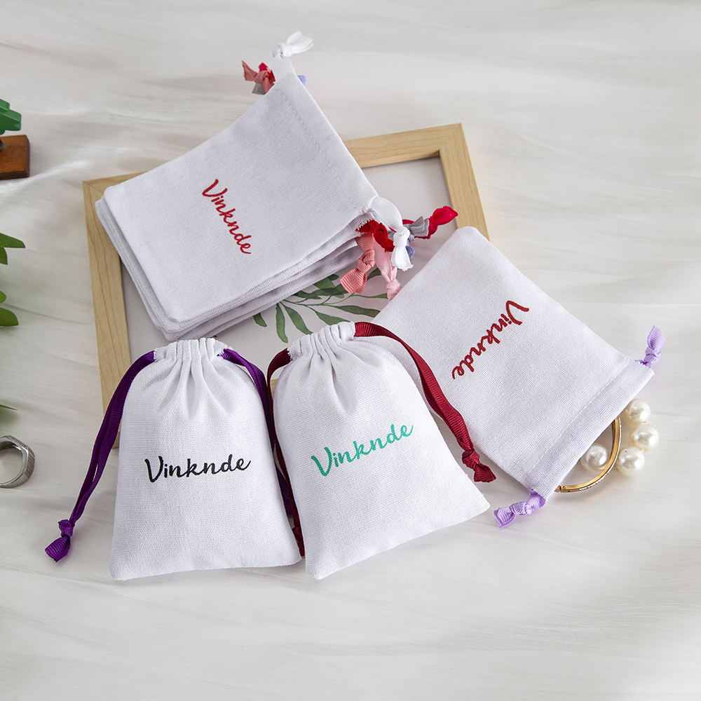 100Pcs Custom Logo Canvas Cott - Travel Jewellery & Accessories Organiser avaliação e preço