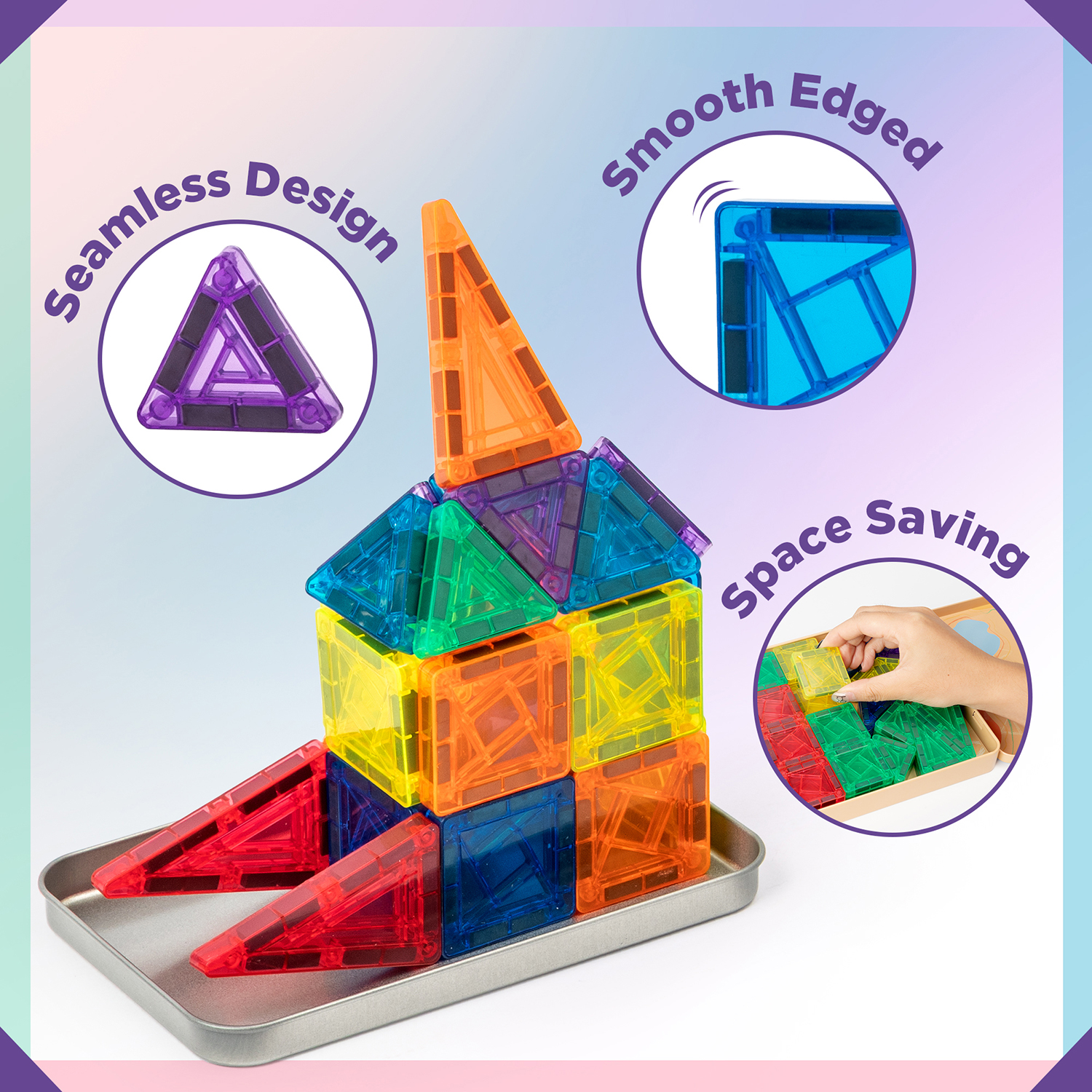 42P/60P Mini Magnetic Tiles Bu - Travel Accessories Set avaliação e preço