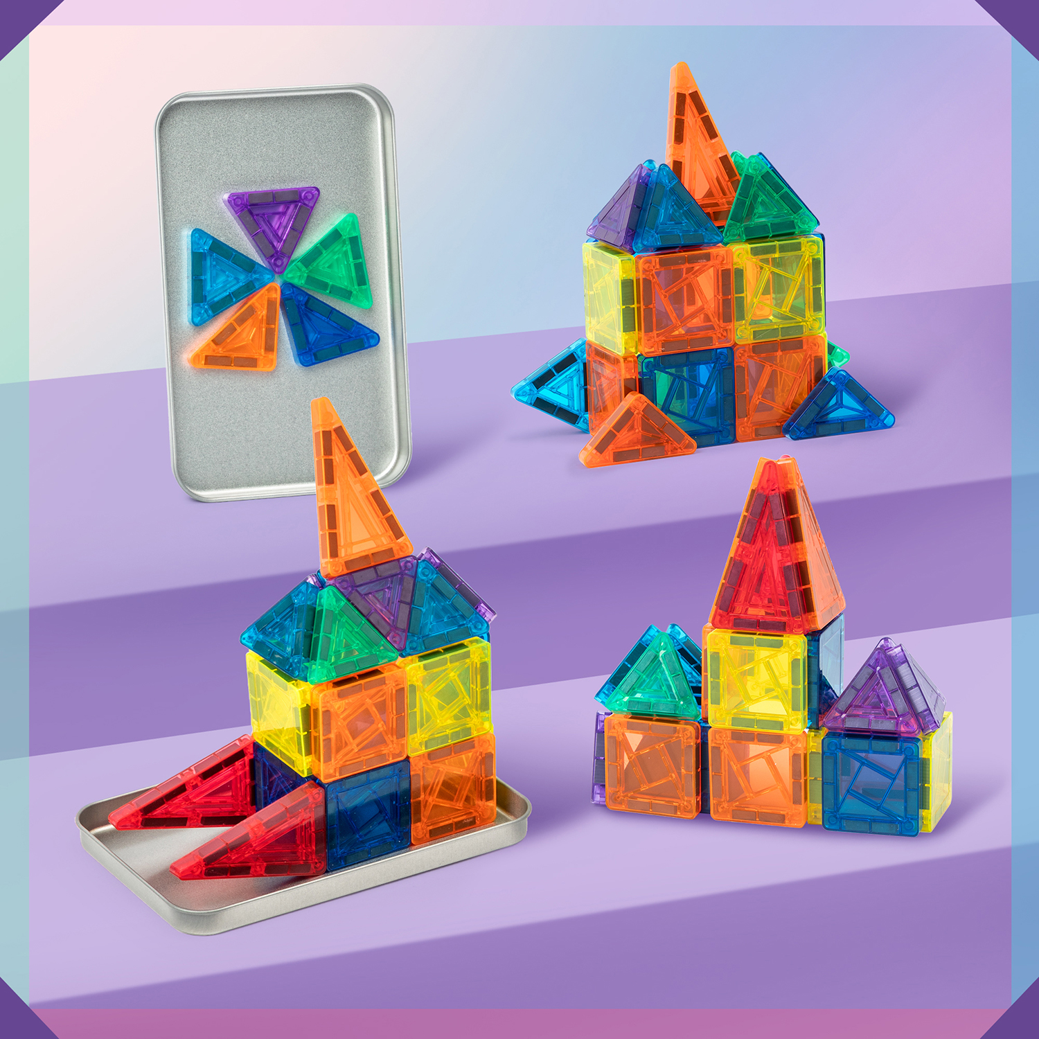 42P/60P Mini Magnetic Tiles Bu - Travel Accessories Set avaliação e preço
