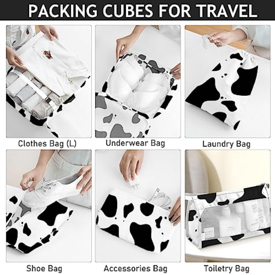 8 Set Packing Cubes for Travel - Travel Accessories Set avaliação e preço