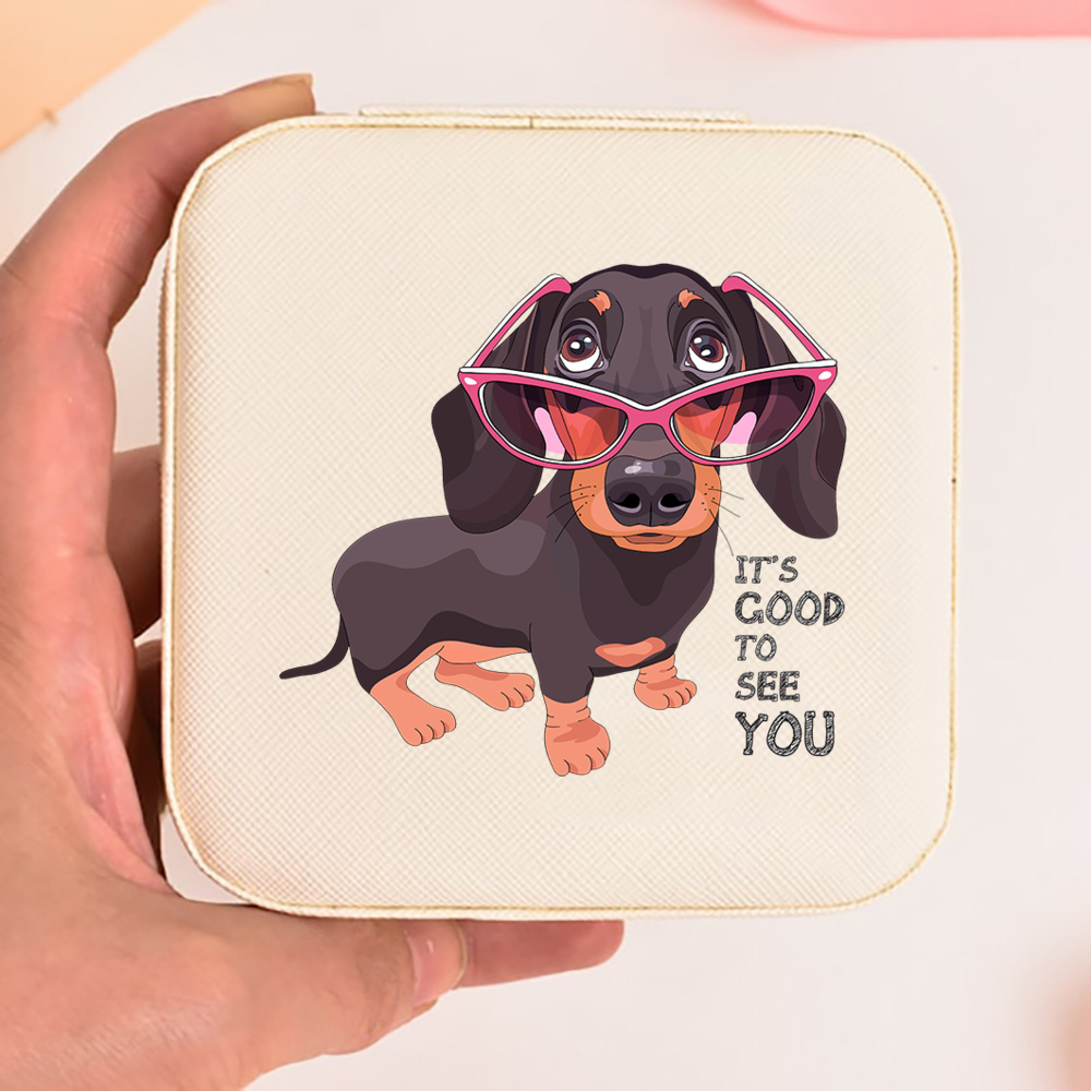 I Love Dachshunds Print Jewell - Travel Jewellery & Accessories Organiser avaliação e preço