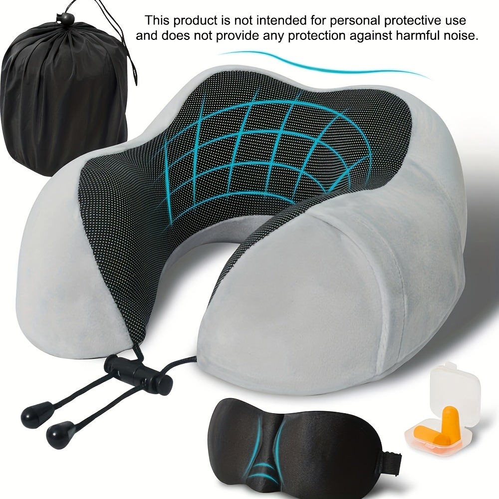 Travel Pillow, Airplane Sleep  - Earplug Set Foam avaliação e preço